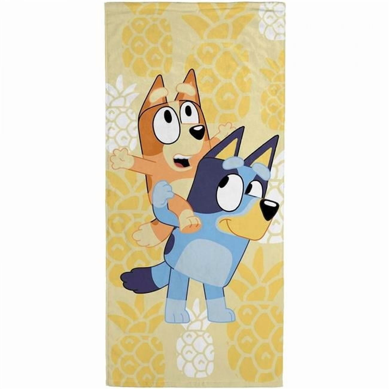 BBC Bluey Pineapples Standard Beach Towel 100% Cotton
