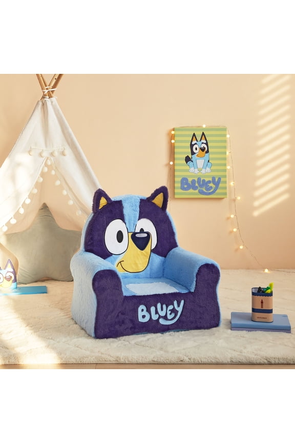 BBC Bluey's Vacuum Sealed Figural Foam Chair for Toddlers