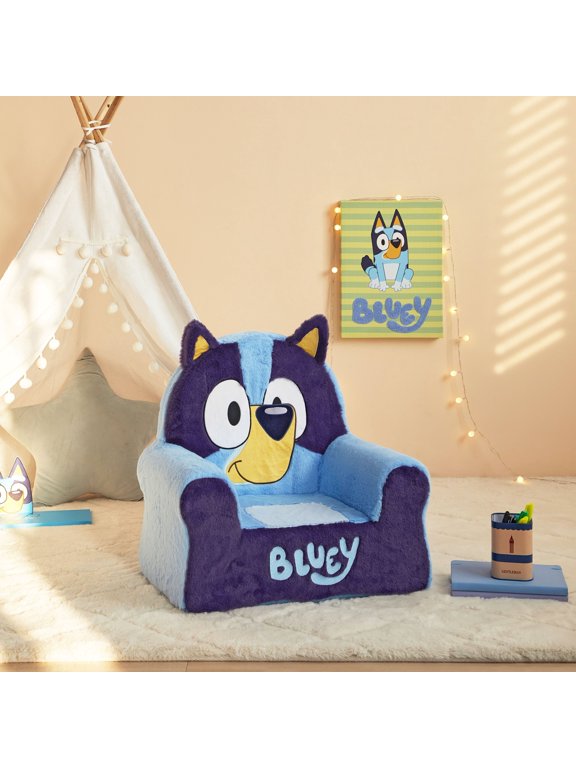 BBC Bluey's Vacuum Sealed Figural Foam Chair for Toddlers