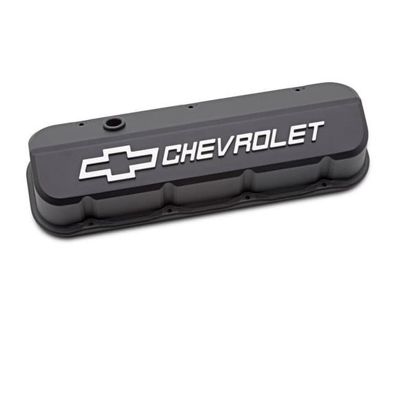 BBC Crinkle Slant-Edge Valve Cover, Black