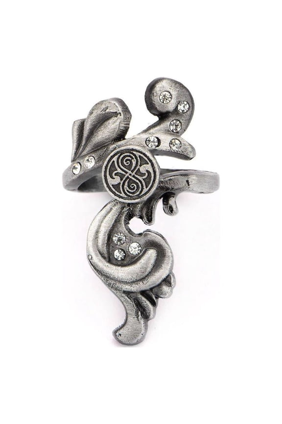 BBC Doctor Who Scroll Gallifreyan Symbol Zinc Alloy Ring Size 7 Unisex