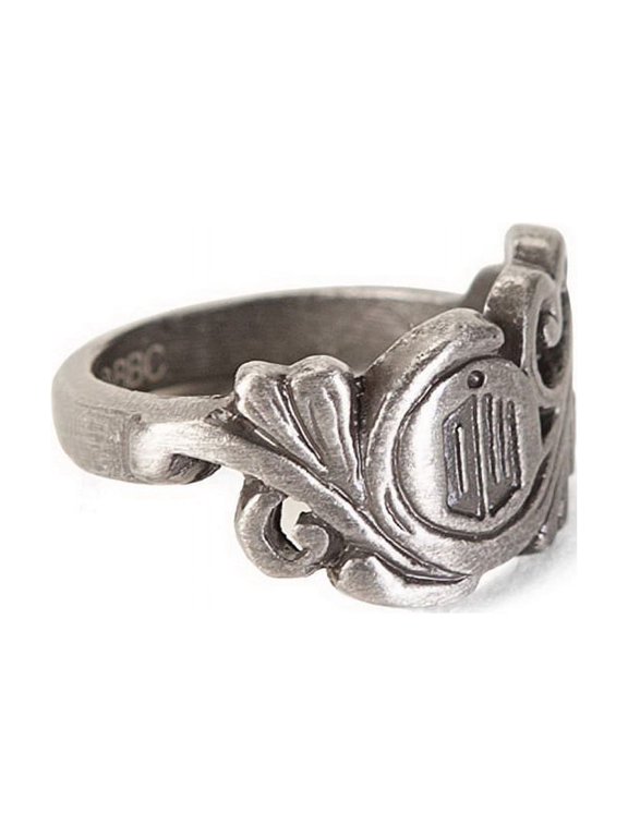 Doctor Who Small Scroll Deco Logo Ring: Size 8 Unisex