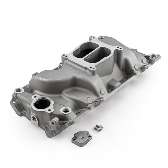 Speedmaster 1-147-016 Compatible with Chevy BBC 454 Oval Port LowRise Aluminum Intake Manifold [Satin]