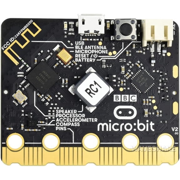 BBC Micro:bit V2 Upgraded Processor Built-in Speaker and Microphone Touch Sensitive Logo (Micro:bit V2)