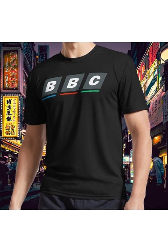 BBC Retro Logo Classic T-Shirt Active T-Shirt Funny Logo Tee Men's T-Shirt
