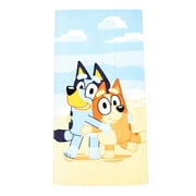 BBC Studio Bluey Cotton Kids Beach Towel, 28" X 58"