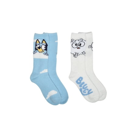 Bluey BBC Studios Bluey Women's 2-Pack Boot Socks, Shoe Size 4-10