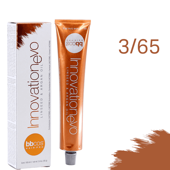 BBCos InnovationEvo Hair Color 100 mL 3/65-Medium Red Dark Brown