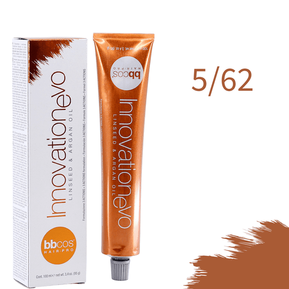 BBCos InnovationEvo Hair Color 100 mL 5/62-Violet Red Light Brown/Castano Claro Rojo Brown