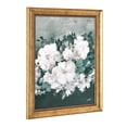 thumbnail image 1 of Beautiful Spring Beauty White Floral Wall Art – Brush Texture Print in Antique Gold Frame – Elegant Flower Art, 16x20, 1 of 8