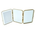 thumbnail image 1 of Beautiful 3 Piece Gold Metal Folding Picture Frame by Drew Barrymore - Fits 5x7 and 4x6 Photos - Multi Picture Frame for Collage Display - Gold Photo Frame Set for Family, Graduation, Mother’, 1 of 10