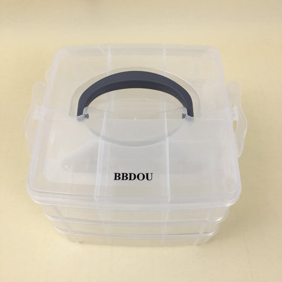 BBDOU Non-metal storage boxes for general use, Clear Transparent Plastic Material
