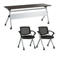 thumbnail image 1 of BBF Envision 72W Folding Training Table and 2 Folding Chairs with Arms, 1 of 10
