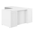 thumbnail image 1 of BBF Hampton Height Durable L Shaped Executive Desk, White, 1 of 7