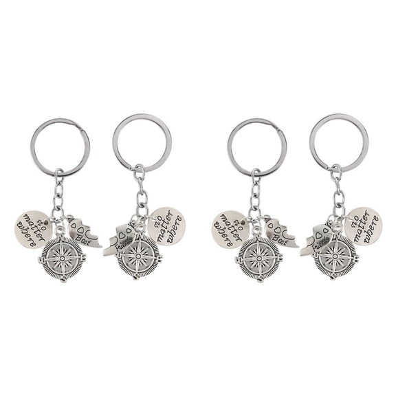 BBF Keychains Friendship Love Gift Keyrings for Women (4Pcs)