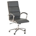 thumbnail image 1 of BBF Move 40 Series High Back Faux Leather Executive Office Chair in Dark Gray, 1 of 10