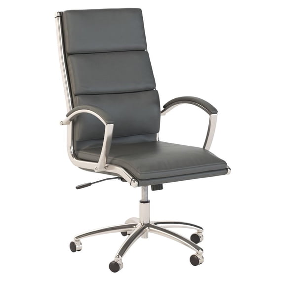 BBF Move 40 Series High Back Faux Leather Executive Office Chair in Dark Gray