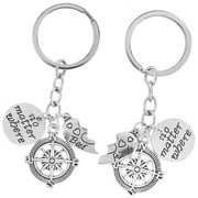 BBF Best Friends keychains Friendship Love Gift Keyrings for Women 2pcs