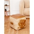 thumbnail image 1 of BBH Homes UBBBMG6056SC04C16HS 20 x 20 x 20 in. Solid Handmade Eco-Friendly Leather Square Pouf, Brown, 1 of 1