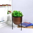 thumbnail image 1 of BBH Homes  8.5 x 7.2 x 7.2 in. Handmade 100 Percent Iron Round Modern Planters Pot, Copper Coated, 1 of 1