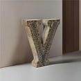 thumbnail image 1 of BBH Homes UBBBMH6236SC2VHS Handmade Eco-Friendly Wall Mount & Table Top Decor Gray Antique V Wood Alphabet Letter Block, 1 of 1