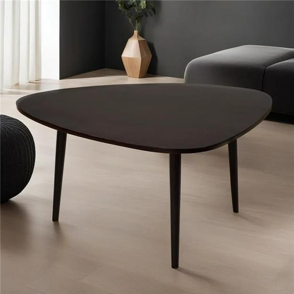 BBH Homes UBBBRSTB0001SC4HS Handmade Eco-Friendly Modern Wood Black Drop Shaped Coffee Table - 3 ft.