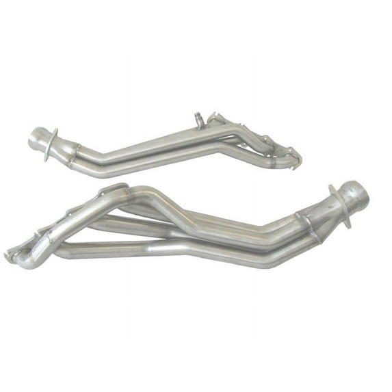 BBK 07-10 Mustang Shelby GT500 Long Tube Exhaust Headers - 1-3/4 Polished Silver Ceramic Fits select: 2007-2010 FORD MUSTANG SHELBY GT500