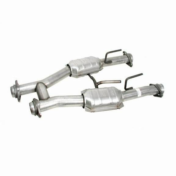 BBK Performance 1509 2.5 Inch High Flow Shorty Mid-Pipes w/ Cats Fits select: 1979,1981-1993 FORD MUSTANG
