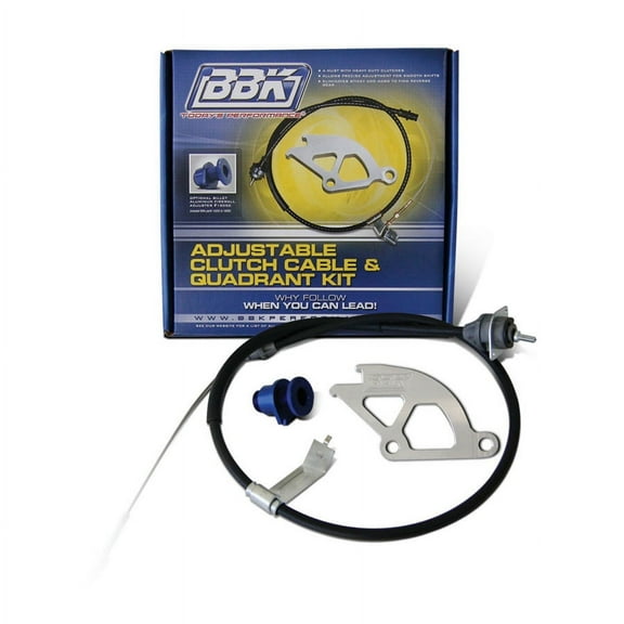 BBK Performance 16095 Clutch Quadrant And Cable Kit; Adjustable; Billet Aluminum Double Hook Quadrant; Incl. Firewall Adjuster; Heavy Duty; Fits select: 1998-2004 FORD MUSTANG