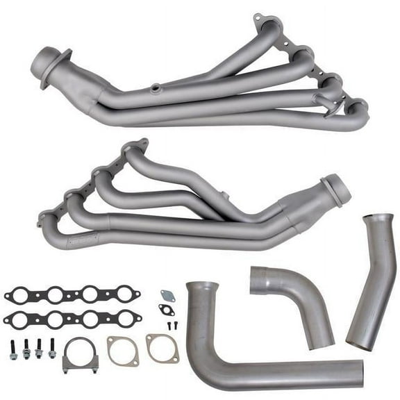 BBK Performance 1614 1999-2002 Gm 4.8/5.3/6.0 Full Size Truck Long Tube Exhaust Headers & Y Pipe (Chrome)