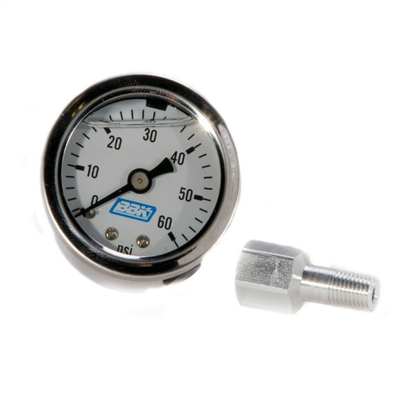 BBK Performance 1617 Fuel Pressure Gauge - 0-60psi - Liquid Filled Fits select: 1986-1993 FORD MUSTANG, 1994 FORD MUSTANG GT