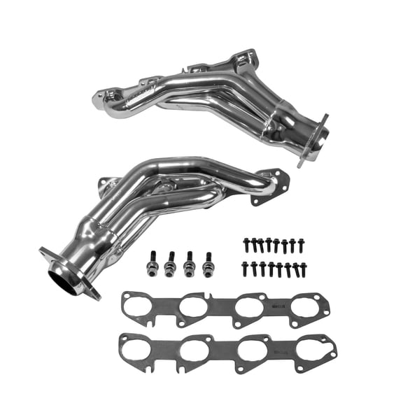 BBK Performance 40130 1-7/8 Shorty Headers Polished Silver Ceramic Coated Fits select: 2008-2010 DODGE CHALLENGER, 2005-2006 CHRYSLER 300C SRT-8