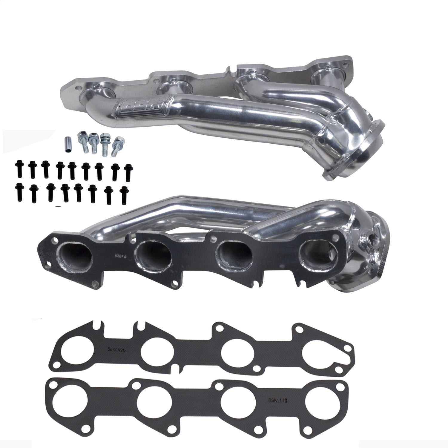 BBK Performance 40280 1-3/4 Shorty Headers Polished Silver Ceramic Coated Fits select: 2009-2022 DODGE CHARGER, 2009-2022 DODGE CHALLENGER