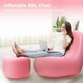 BBL Chair Inflatable Sofa, Lounge Sofa with Ottoman for After Brazilian
