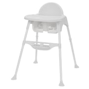 Babideal Lightweight Baby High Chair with Tray & Harness – White, Portable Highchair and Easy-Clean Feeding Chair