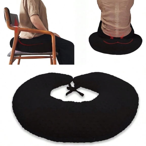BBL Pillow After Surgery For Butt Sleeping Brazilian Butt Lift Pillow Post Surgery Recovery For Sitting Sleeping Driving Donut Pillow For Woman Lumbar Back Cushion Seat Foam Black Dot