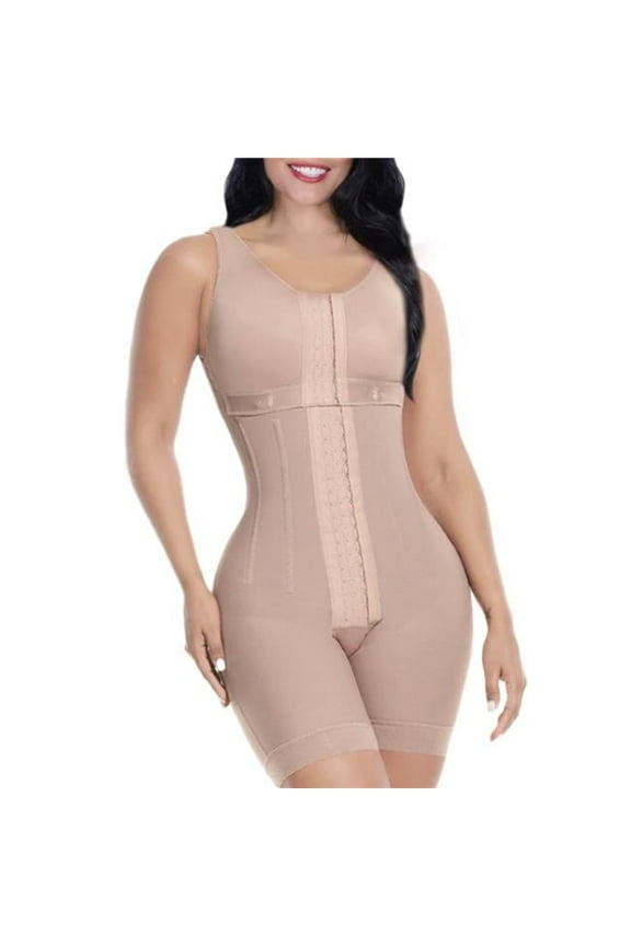 BBL Shapewear Bodysuit with Rods, Cocoa - Extra Large