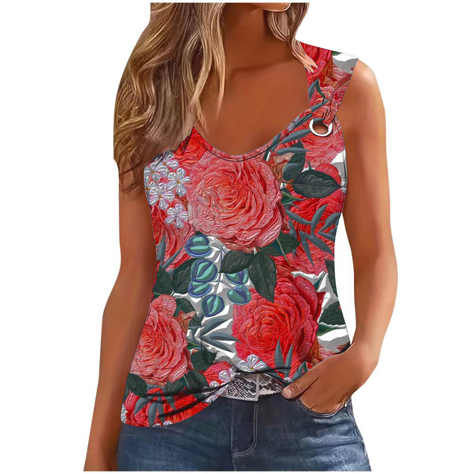 BBMHFW Womens Blouses Dressy Casual Plus Size Western Tees Summer