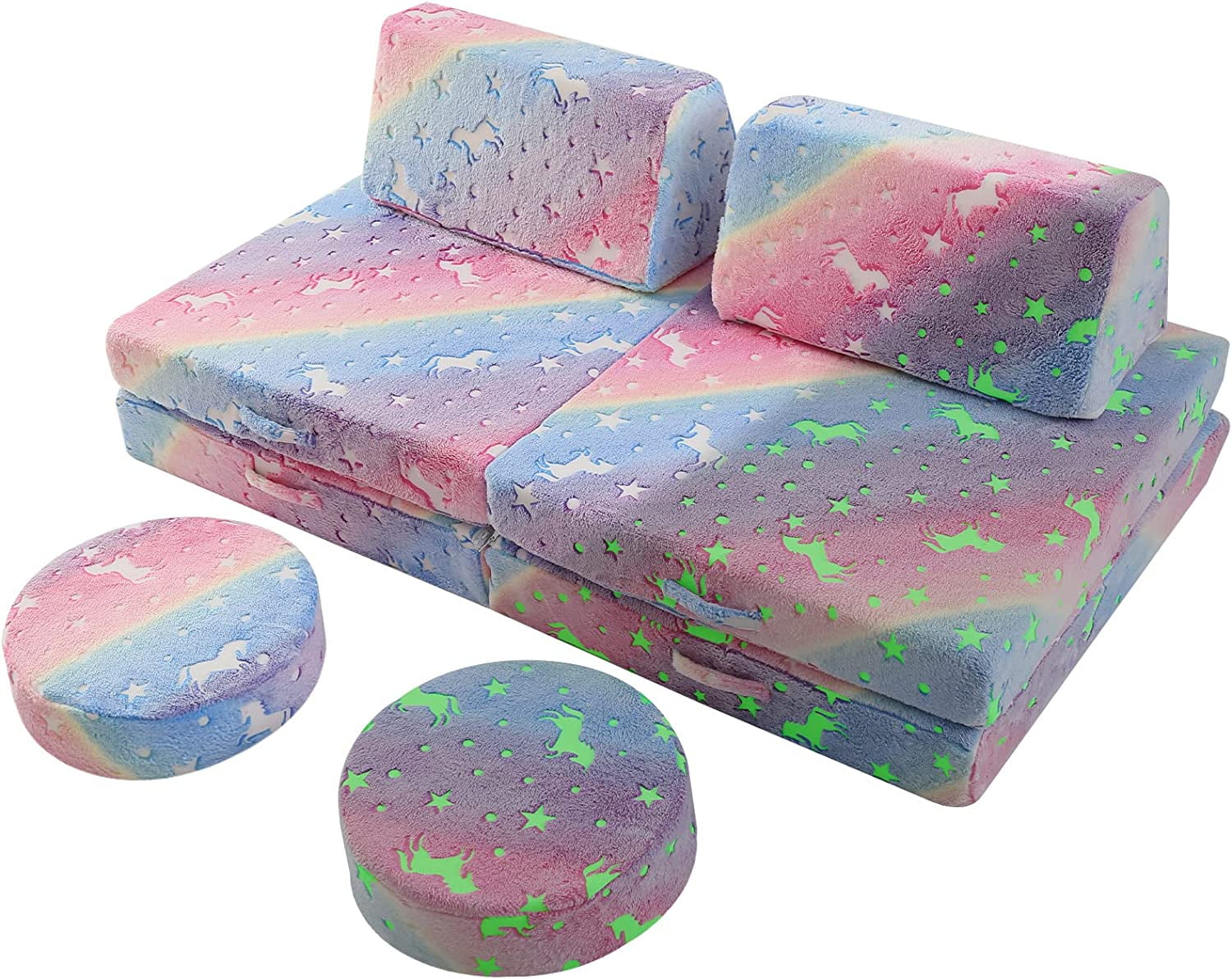 BBNBDMZ Couch Sofa Modular Toddler Couch for Bedroom Playroom 8Piece