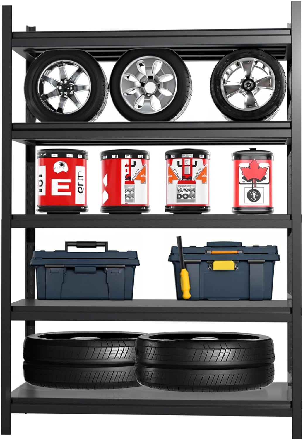 BBNBDMZ Garage Shelving 72" H Heavy Duty Garage Shelves 5Tier