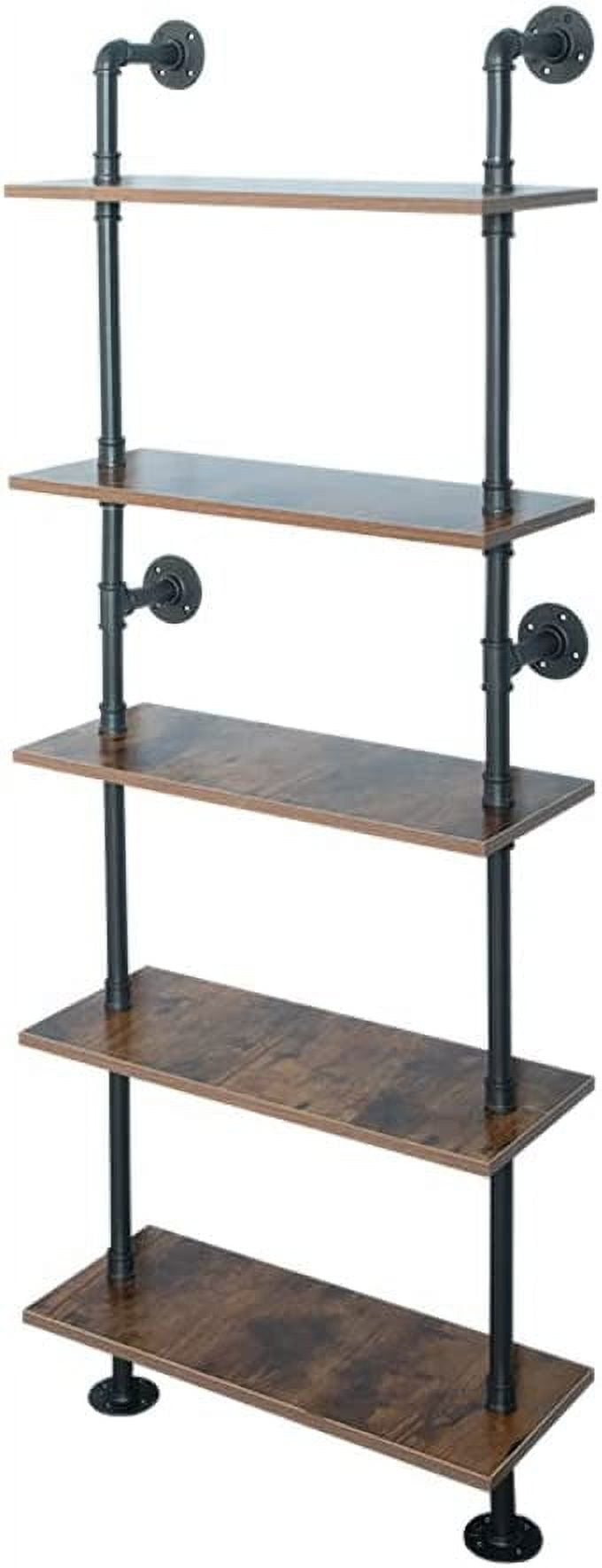 BBNBDMZ Industrial Pipe Shelving 6Tier Pipe Shelves Ladder Shelf