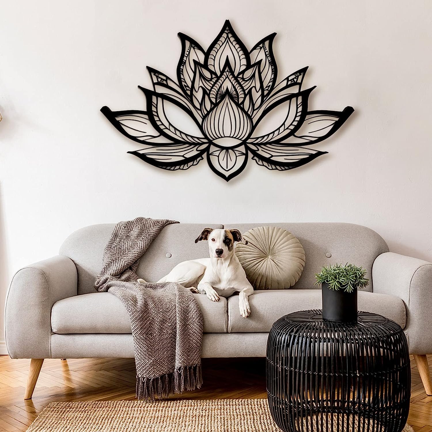 BBNBDMZ Mandala Wall Decor Lotus Flower Decor Lotus Wall Hanging Home