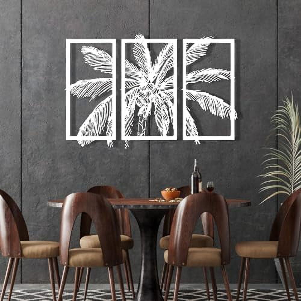 BBNBDMZ Palm Tree Metal palm tree wall decor Palm Tree Metal Wall Art