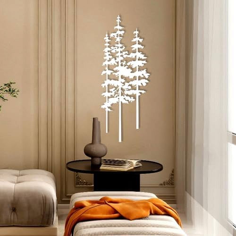 BBNBDMZ Pine Tree Metal Wall Art Metal Pine Tree Art Metal Tree Wall