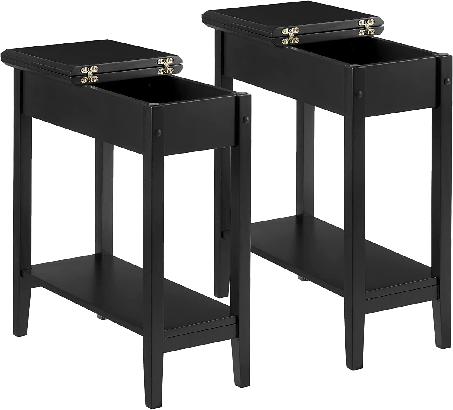 BBNBDMZ Roxy Narrow End Table with Flip Top Narrow Side Tables for Small Spaces Slim End Table