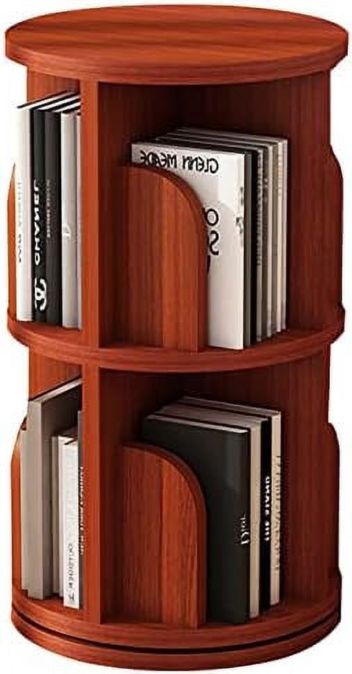 BBNBDMZ Solid Wood Rotating Bookcase Round Rotating Bookshelf Display