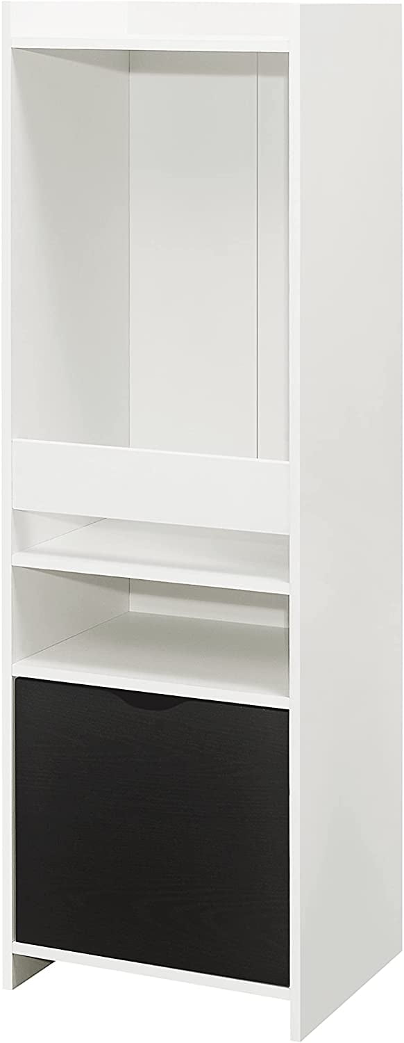 BBNBDMZ White Bookshelf Bookcase with Drawer Toy Organizer for