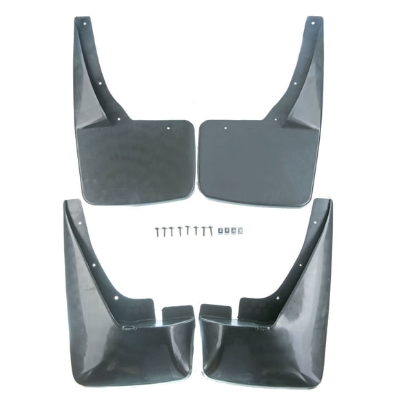 BBOGSUL 4pcs Splash Guard Flaps Mudguard Front Rear Center Side Black Tpo for Cadillac for Escalade 2007-2014 All Engine 19212818 19212811