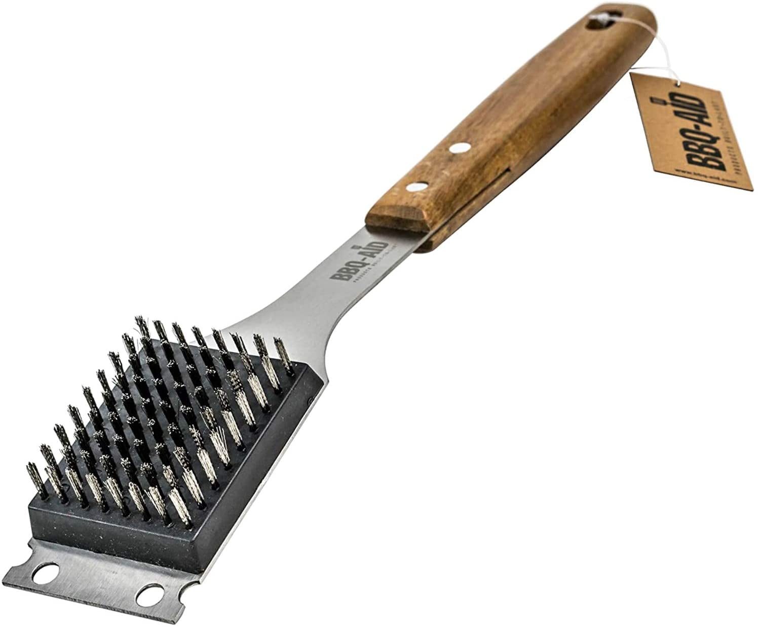 Roadhouse BBQ Oversized Commercial Grill Brush with Scraper, 17