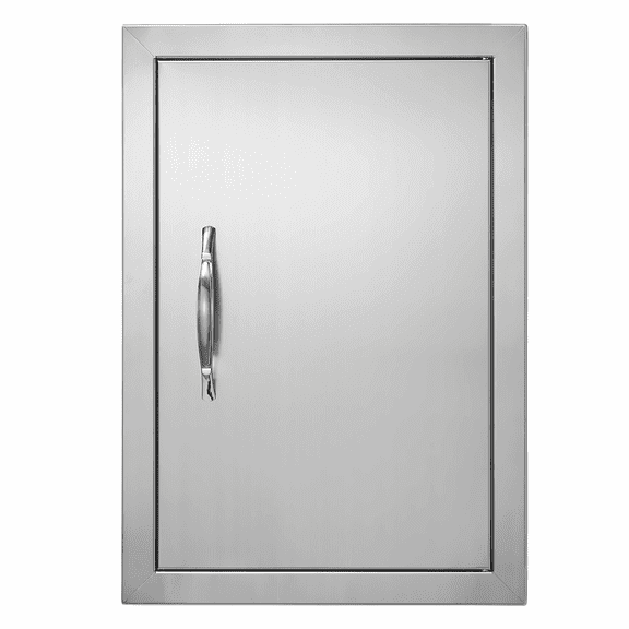 BBQ Access Door 14x20 Inch, Stainless Steel Outdoor Kitchen Door, Flush Mount BBQ Island Door with Handle, Grilling Station Cabinet Door